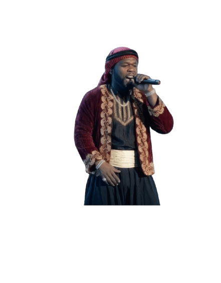 50 Cent in Arabic clothing
